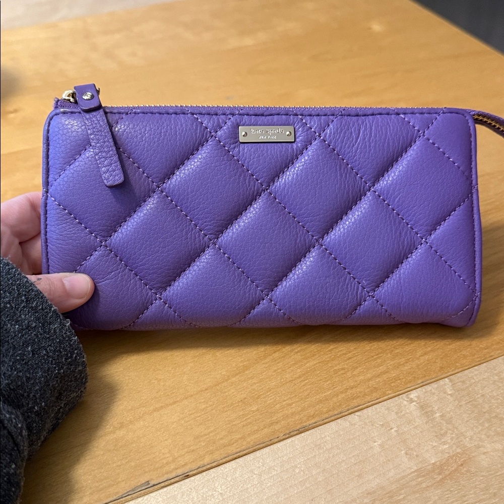Purple Quilted Kate Spade Wallet